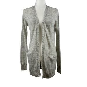 Aritzia Wilfred Free Open Front Cardigan XS Wool Mohair Neutral Pockets Casual